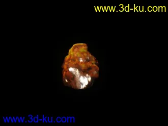 3D打印模型流体特效调出来的带材质的石头---高级技术的图片