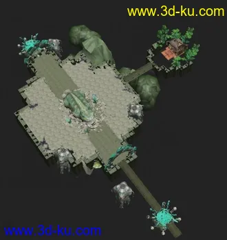 3D打印模型一款新游戏的地图场景02的图片