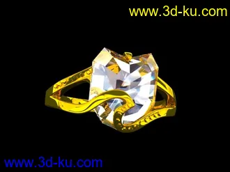 3D打印模型一只钻戒，纯材质效果，VR渲染，max9.0的图片