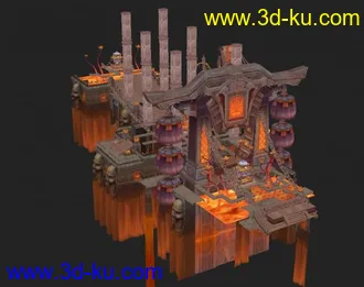 3D打印模型一款新游戏的地图场景03(麻辣江湖梵天谷）的图片