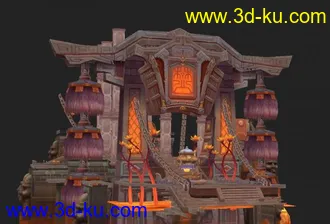 3D打印模型一款新游戏的地图场景03(麻辣江湖梵天谷）的图片