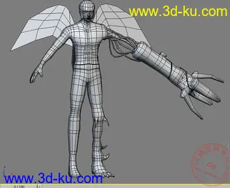 3D打印模型完全原创翅膀人一只的图片