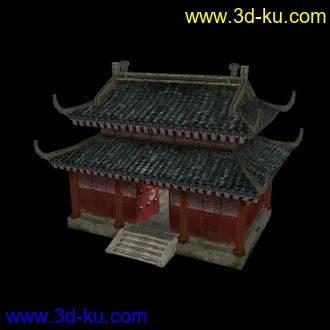 3D打印模型中式房子的图片