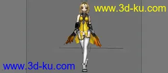 3D打印模型可爱的小萝莉，做了走路循环动画~！的图片