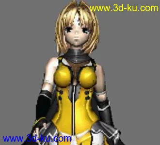 3D打印模型可爱的小萝莉，做了走路循环动画~！的图片