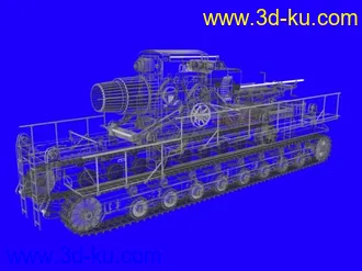3D打印模型二战德国大臼炮车karl-41的图片