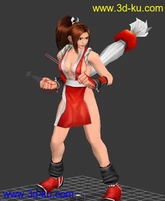 3D打印模型拳皇里的不知火舞带贴图带绑定带待机动画！！！分享了~~的图片