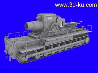 3D打印模型二战德国大臼炮车 max格式的图片
