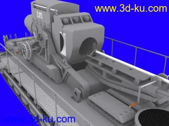 3D打印模型二战德国大臼炮车 max格式的图片