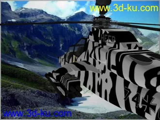 3D打印模型欧洲武直-虎（德国雪地老虎）max精细的图片