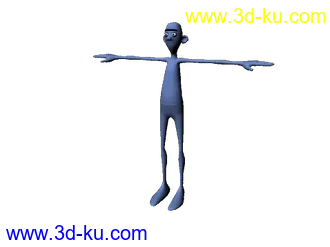 3D打印模型带绑定动画小蓝人的图片