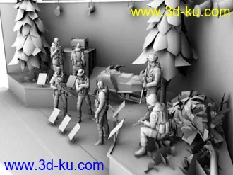 3D打印模型完美人物+场景的图片