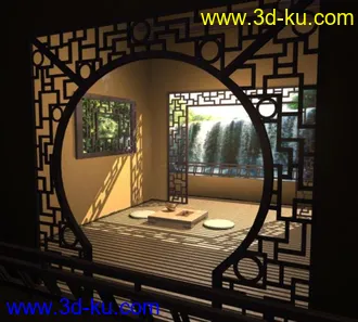 3D打印模型古典茶室的图片