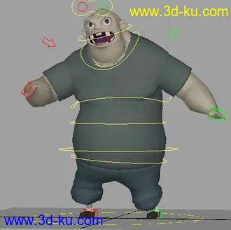 3D打印模型绑定好的胖子，与大家分享的图片