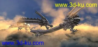 3D打印模型两条中国龙的图片