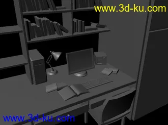 3D打印模型书桌一角的图片