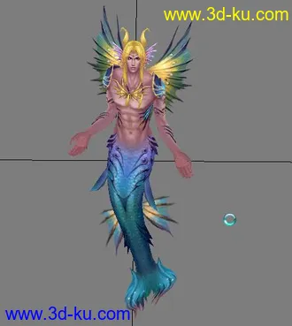 3D打印模型完美国际——汐族人鱼（男）的图片