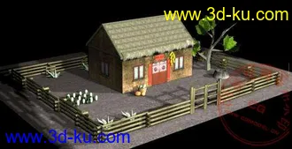 3D打印模型农家小院的图片