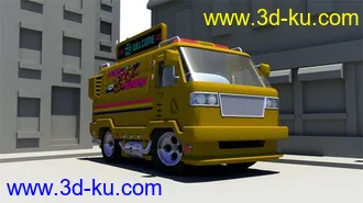 3D打印模型成龙电影中的餐车模（ma&mb格式带贴图和材质的图片