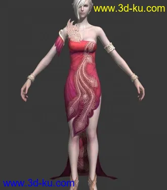 3D打印模型……挺性感的旗袍女……的图片