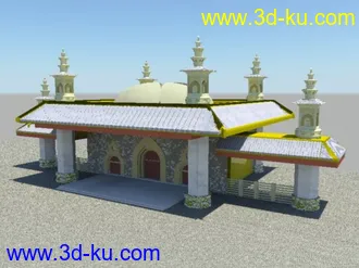 3D打印模型佛寺建筑物的图片