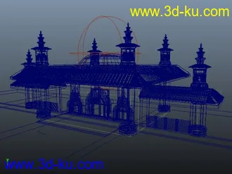 3D打印模型佛寺建筑物的图片