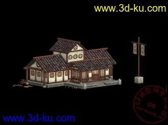 3D打印模型场景客栈的图片