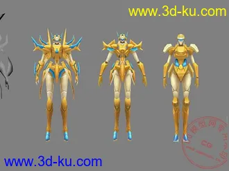 3D打印模型网龙机战模形(女机器人)的图片