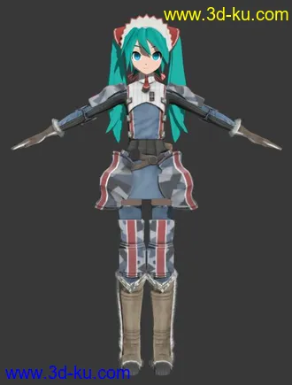 3D打印模型ps3初音@战场女武神服装一套的图片