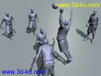 3D打印模型NBA2k11 湖人和卡尔特人，有兴趣研究的下。的图片