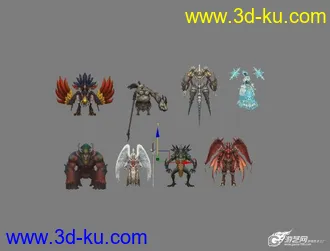 3D打印模型61个天堂游戏怪物的图片
