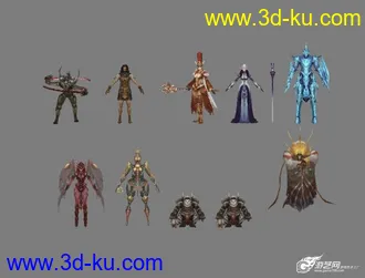 3D打印模型61个天堂游戏怪物的图片