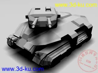 3D打印模型1500面低模战车的图片