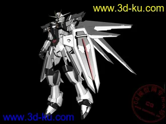3D打印模型黑色自由高达的图片