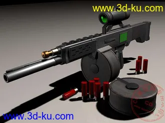 3D打印模型像是散弹枪的图片