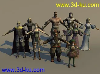 3D打印模型一群人，记不得是啥游戏了，比较早了，要的就~的图片