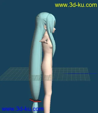 3D打印模型初音MIKU 四边面的图片