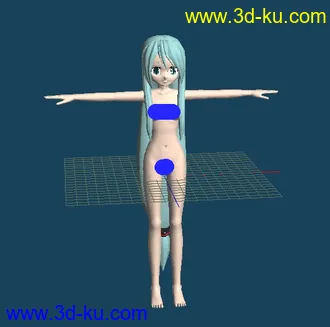 3D打印模型初音MIKU 四边面的图片