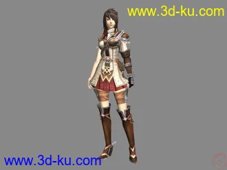 3D打印模型【卡尔共享31】《R2雄霸》系列2女骑士新手装[次世代网游][韩国nhn]的图片