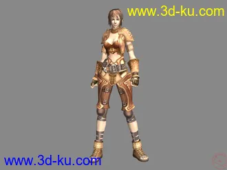 3D打印模型【卡尔共享32】《R2雄霸》系列3女游侠新手装[次世代网游][韩国nhn]的图片