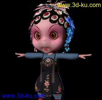 3D打印模型京剧的小MM 。带表情很细致。似乎帖子缩略图出问题了- -的图片