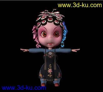 3D打印模型京剧的小MM 。带表情很细致。似乎帖子缩略图出问题了- -的图片