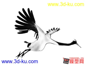 3D打印模型水墨 鹤动画的图片