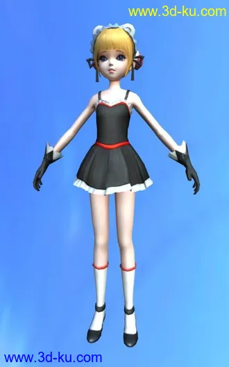 【混沌大陆】角色模型 萌翻人的兔子妹 带骨骼动作 6套衣服~非常漂亮非常精细的图片