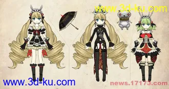 【混沌大陆】角色模型 兔子妹 带骨骼动作 6套衣服~非常漂亮非常精细的图片