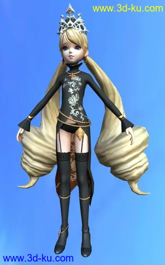 【混沌大陆】角色模型 兔子妹 带骨骼动作 6套衣服~非常漂亮非常精细的图片