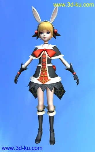 【混沌大陆】角色模型 兔子妹 带骨骼动作 6套衣服~非常漂亮非常精细的图片