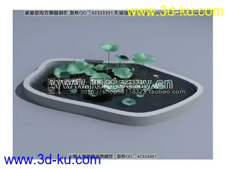 3D打印模型荷叶荷花的图片