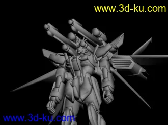 3D打印模型黑强袭+I.W.S.P背包，纯白模，无贴图，无骨骼的图片