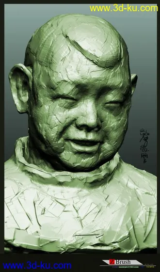 自己做的ZB小孩头像模型，和大家一起分享交流学习的图片